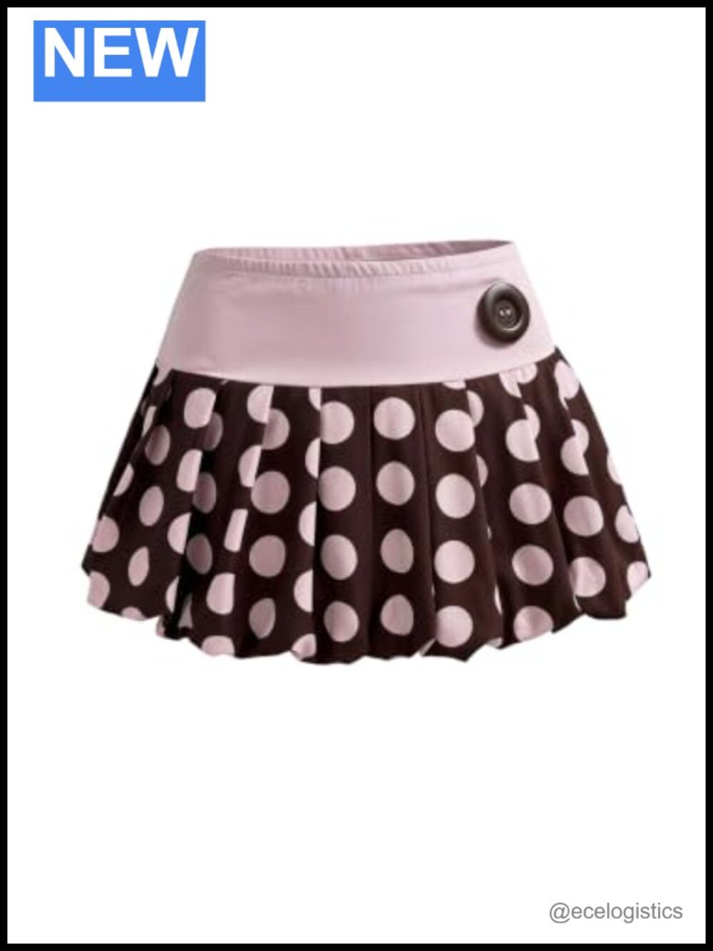 Women's Polka Dots Pleated Mini Skorts Y2K Summer Micro Skirt
